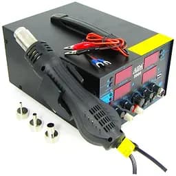 Паяльная станция Aida 5000 фен, паяльник, блок питания 30V 5A, USB A 5V 2A, цифровая индикация