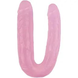 Двухсторонний фаллоимитатор Hi-Rubber Born To Create Pleasure 45 см розовый