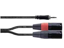 Комутаційний кабель mini Jack 3,5 stereo — 2x XLR Male 3 м Cordial EY 3 WMM - мініатюра 2