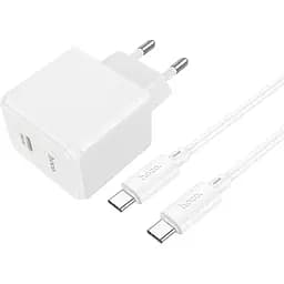 Сетевое зарядное устройство Hoco CS13A Ocean PD20W Type-C to Type-C White