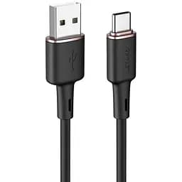 Кабель Acefast C2-04 USB to Type-C 3A 1.2 м silicone zinc connectors чорний