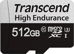 Карта памяти Transcend 512GB microSD w/ adapter U1, High Endurance (170TB) (TS512GUSD350V) (FFSDTR02110)