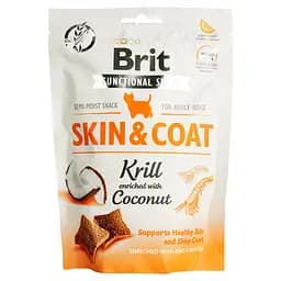 Беззернові ласощі для собак Brit Care Skin & Coat криль з кокосом 150 г - мініатюра 2