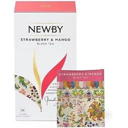 Чай черный Newby Клубника и Манго в пакетиках 25 шт (310130)