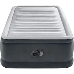 Односпальний велюровий матрац Intex 64412 з вбудованим насосом, 99x191x46см