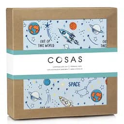 Пелюшки фланелеві Cosas Blue Space 80х100 см, блакитні