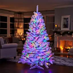 Новогодняя гирлянда Рождественская фея уличная GarlandoPro 100 м 1000 LED гирлянда на улицу 8 режимов работы белый провод Мультиколор CF1000L100MWML