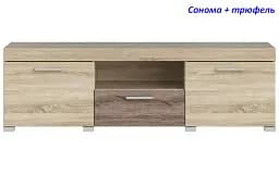 Тумба Еверест ТВ 1200 Британія 120х38х46 сонома + трюфель (EVR-2259) - мініатюра 4