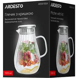 Глечик Ardesto Iceberg з кришкою 1500 мл (AR2615GA) - мініатюра 5