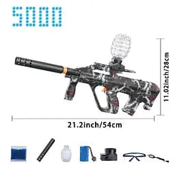 Бластер Automatic Splatter Gun 5000 шт. гель кульок з бризками red - мініатюра 4