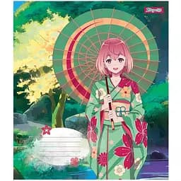 Набір зошитів 1 Вересня Sakura girls в клітинку 18 аркушів 25 шт. (766570)