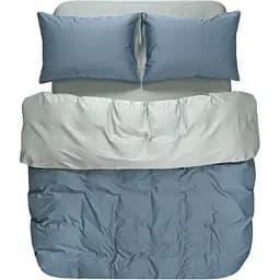 Постельное белье Lotus Home Florida семейный сатин premium 300ТС деним (svt-2000022351317)