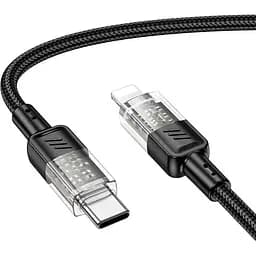 Кабель Hoco Type-C к Lightning Spirit PD прозрачный зарядный кабель для передачи данных U129 27W 1,2 м