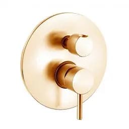 Змішувач для ванни/душу на 3 споживача Paffoni Light honey gold brushed LIG019HGSP, Золотий