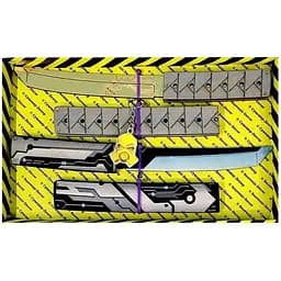 Набір сувенірних дерев'яних ножів Сувенір-декор SO-2 Tanto Транзистор and Tanto Якудза Gold SO2-8-B