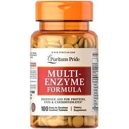 Натуральная добавка Puritan's Pride Multi Enzyme Formula 100 таблеток