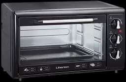 Електродуховка Liberton LEO-350 Black, 1800W, 35 л, металевий корпус, індикатор роботи, таймер, 3 режими нагрівання, термостат 250 град, комплектація решітка, деко, тримач для деко