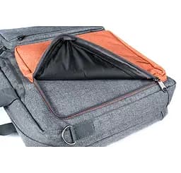 Рюкзак-сумка для ноутбука 15.6" ModeCom Reno сіро-помаранчева - мініатюра 4