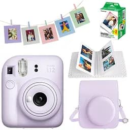 Набір камера Fujifilm Instax Mini 12, Фотопапір 20шт, Чохол, Фотоальбом на 64 фото, Фоторамки