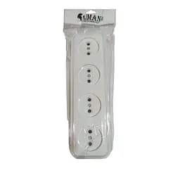 Розетка Lumano чотирна б/з зовнішня біла РА16-246 (100шт/ящ) ROYAL (інд.підключення) (19963)