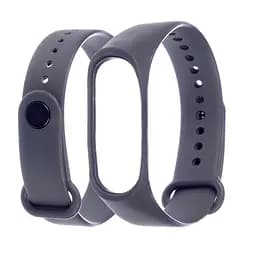Силиконовый ремешок для Xiaomi Mi Band 3/4, 18 темно-серый