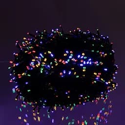 Гірлянда Нитка вулична 1000 LED 100 м на сонячній батареї чорна, мультиколор GarlandoPro SB1000L100MBML