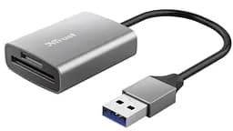 Кардридер Dalyx USB-A 3.2 > SD/microSD Алюминий 0.08м Серый Trust teh0013767