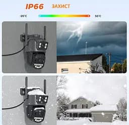 Вулична WiFi IPкамера Besder A20H  10Мп 2 незалежних об'єктиви чорна  - мініатюра 8