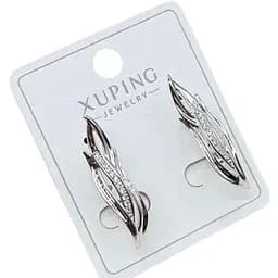 Сережки Xuping гілочки з камінчиками великі