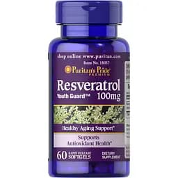 Ресвератрол Puritan's Pride Resveratrol 100 мг 60 капсул