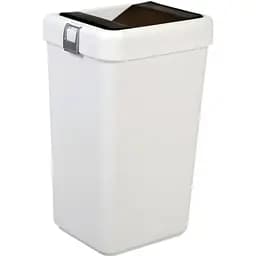 Мусорное ведро Motek на 40 л с поворотной крышкой 35х28х59 см Белый (COB-412) 