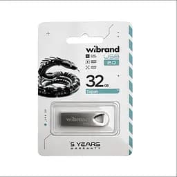 Флеш-накопичувач Wibrand USB 2.0 Taipan 32Gb Сріблястий - мініатюра 2