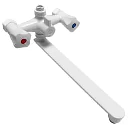 Смеситель для ванны Solone LAP7-B611 двухвентильный пластик Белый 30412