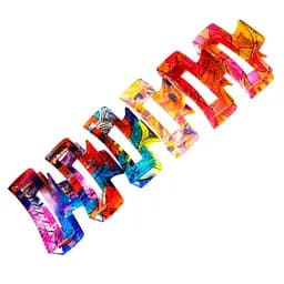 Краб для волос "Абстракция" 0403-1044, 6 штук