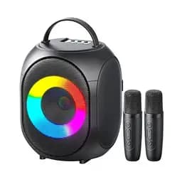 Портативная Bluetooth колонка ZQS-W4107 блютуз акустическая система  с двумя беспроводными микрофонами