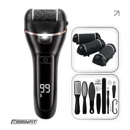 Електрична пемза для п’ят EasyFit з набором 10 предметів, 3 насадки