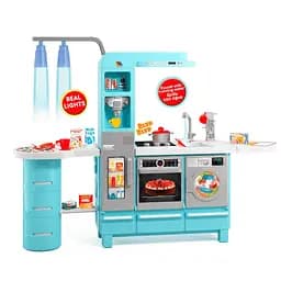 Дитяча ігрова кухня Molto Gourmet Kitchen зі світлом та звуковими ефектами 28 предметів блакитна (22170)