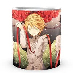 Кухоль GeekLand The Promised Neverland Обіцяний Неверленд Норман Емма Рей З червоною стрічкою NV 02.454 330 мл білий - мініатюра 2