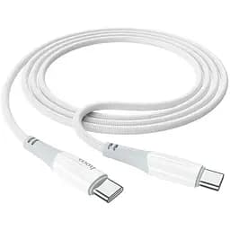 Кабель Hoco X70 Ferry 60W charging data cable Type-C to Type-C Білий