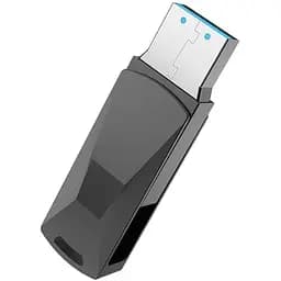 Флеш накопичувач HOCO UD5 128GB USB 3.0 металевий сірий