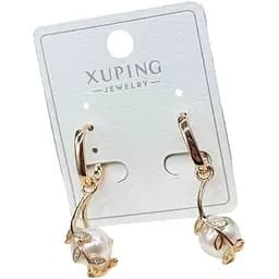 Сережки підвіски Xuping намистина з гілочками з медичної сталі під золото