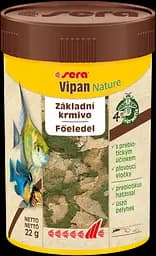 Сухий корм Sera Vipan Nature універсальний для всіх акваріумних риб які харчуються з поверхні води пластівці (BR45277)