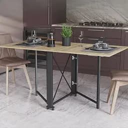 Стіл-книга трансформер Оріон 2 Ferrum-decor 750x1520x730 Чорний метал ДСП Дуб Сонома 16 мм (FRD-104586)