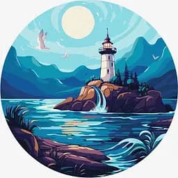 Картина за номерами Ideyka Яскравий маяк 26x26 см (KHO-R1155)