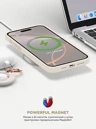 Силиконовый чехол с MagSafe для Apple iPhone 16 Pro Max, ICON2 MagCase, бежевый, противоударный, панель с мягкой подкладкой, защита всего корпуса, поддержка беспроводной зарядки, совместим с защитными стеклами и пленками, ArmorStandart (ARM80195) - мініатюра 9