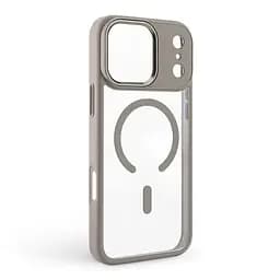 Чехол для Apple iPhone 17 Pro Max, Unit MagSafe, серый, прозрачный, MagSafe, противоударный, магнитный, панель-накладка с поддержкой MagSafe, с поддержкой беспроводной зарядки, TPU+PC, защита всего корпуса, ударопрочный, ArmorStandart (ARM87915) - мініатюра 2
