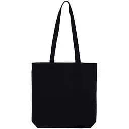 Сумка з дном Rosa Talent 38х35х7 см ручка 70 см чорна бавовна 200 г/м2  