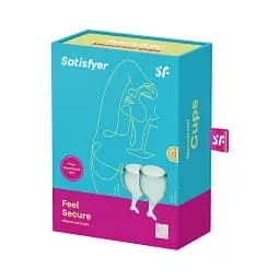 Менструальна чаша Satisfyer Feel Secure 2 шт. зелена - мініатюра 2
