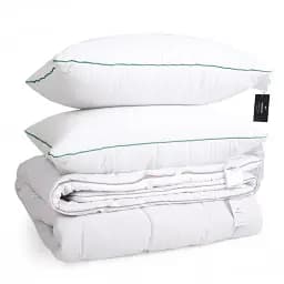 Набір MirSon вовна №9570 Gold Silk Hand Made Wool літо ковдра 200х220 см + 2 подушки білий (2200010806564)