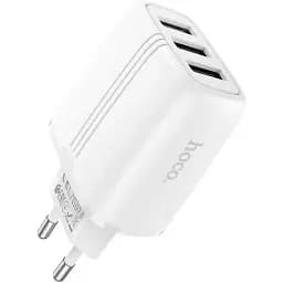 Зарядний пристрій 3 виходи Hoco N15 Amazing three-port charger 3USB 3.4A блок білий